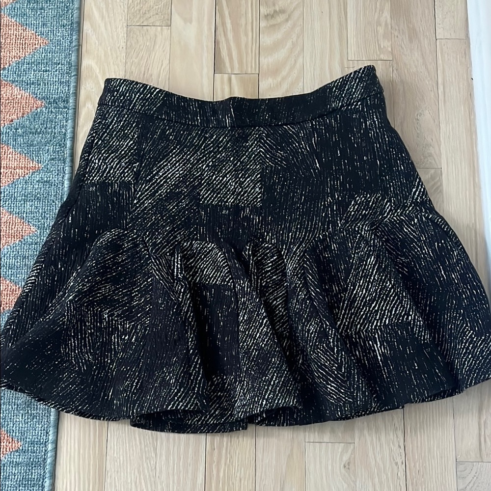 Banana Republic Black Mini Skirt with Ruffles